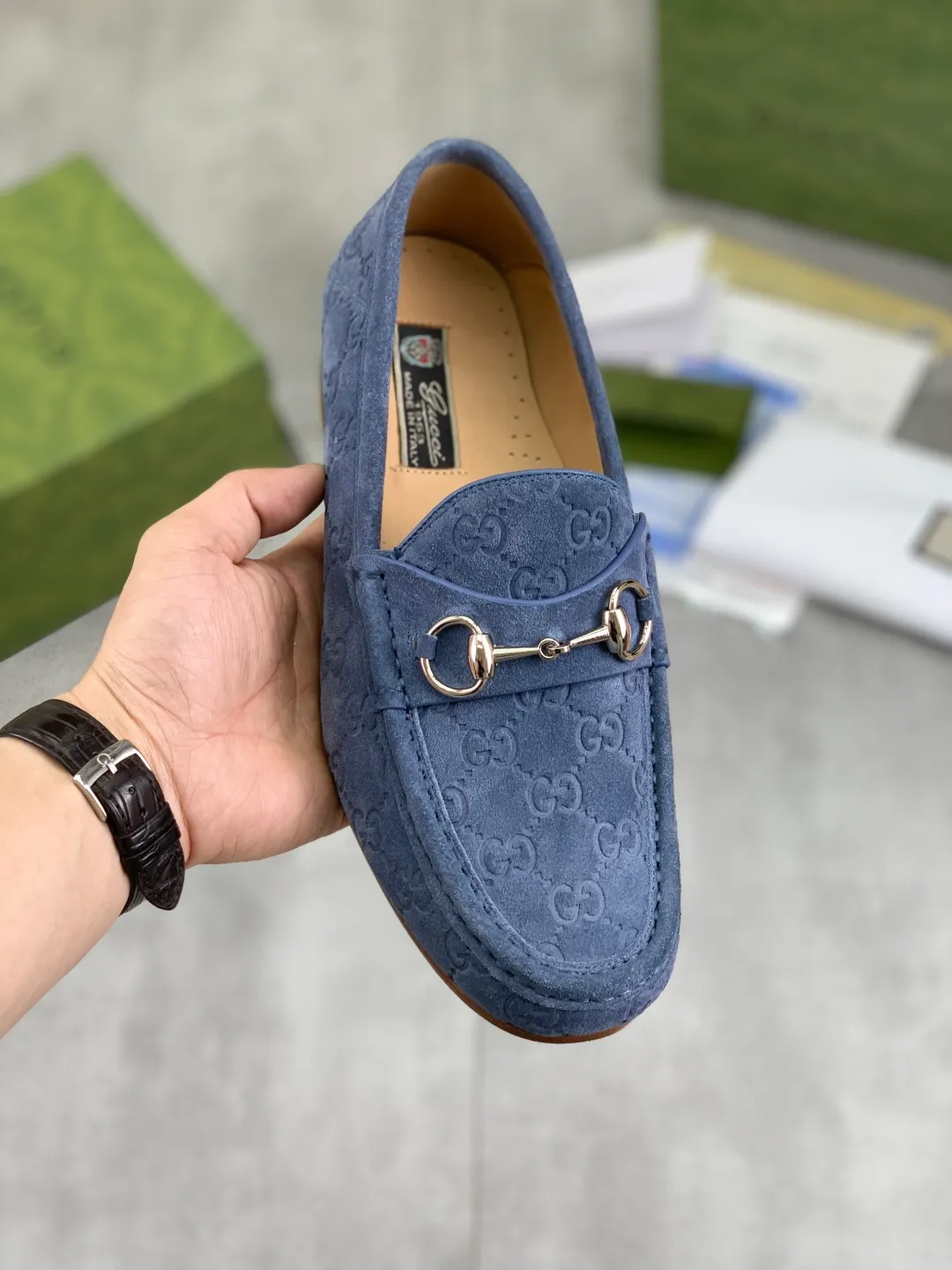 Men's men's shoes 💰P540 [New style] Water-dyed cowhide 💰💎💎💎 [Gucci] Gucci high-end men's formal business leather shoes, original order 1:1 authentic goods! Original imported high-end washed calfskin, original metal buckle, imported first-layer cowhide lining for feet, original outsole, men's shoe size: 38-44, multiple colors available